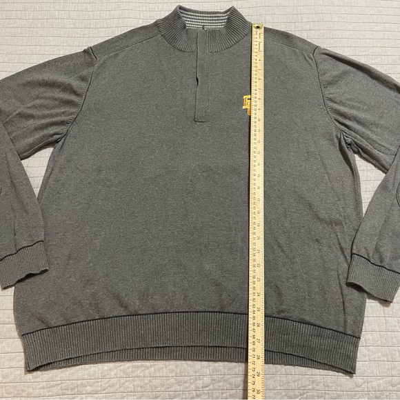Cutter & Buck Baylor University Gray Broadview Half Zip Sweater Size XL MCS01424 - Picture 7 of 12